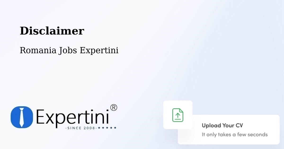 Disclaimer – Comuna Hereclean - Romania Jobs Expertini